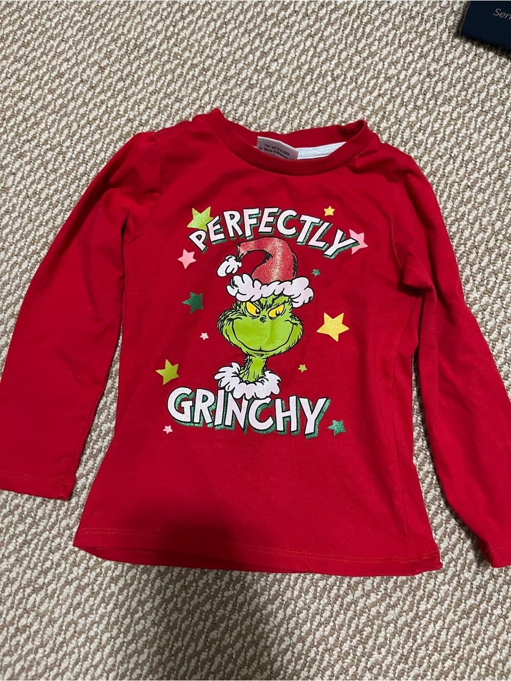 Girls 4T sparkly the grinch long sleeve shirt